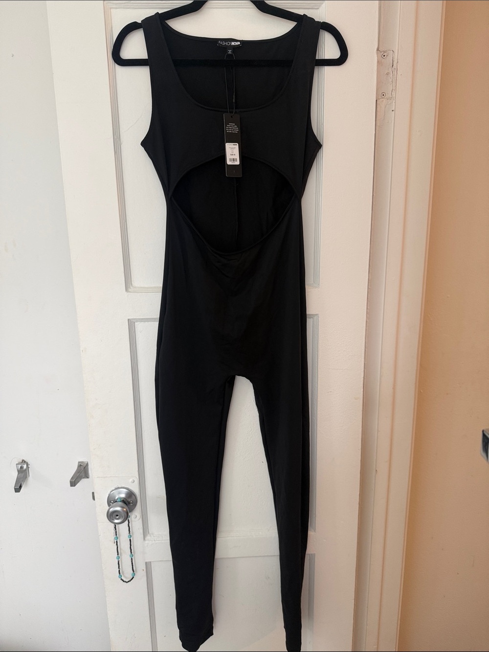 Fashion Nova Black Cutout Jumpsuit